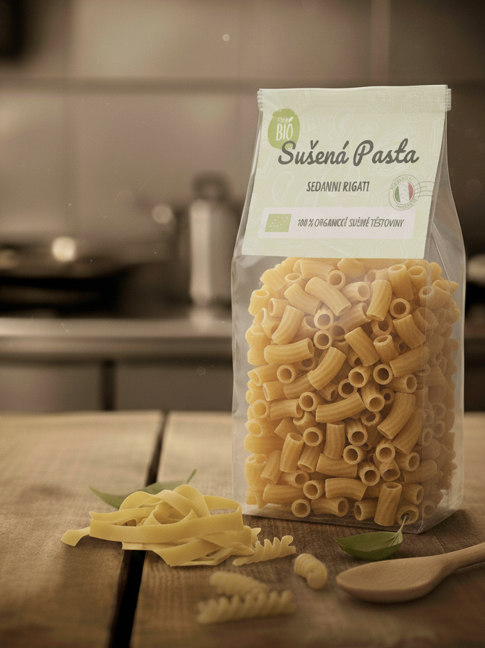 BIO Sušené těstoviny Sedanini rigati 400g
