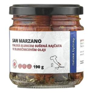 Nakládaná sušená rajčata - Italské bylinky